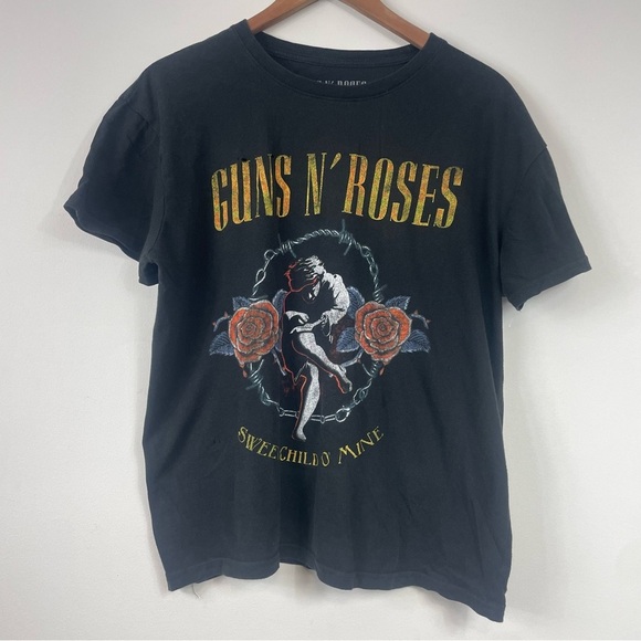 Guns N Roses Tee Large Sweet Child of Mine Rock Band 80s Distressed Baggy Grunge - Picture 1 of 9